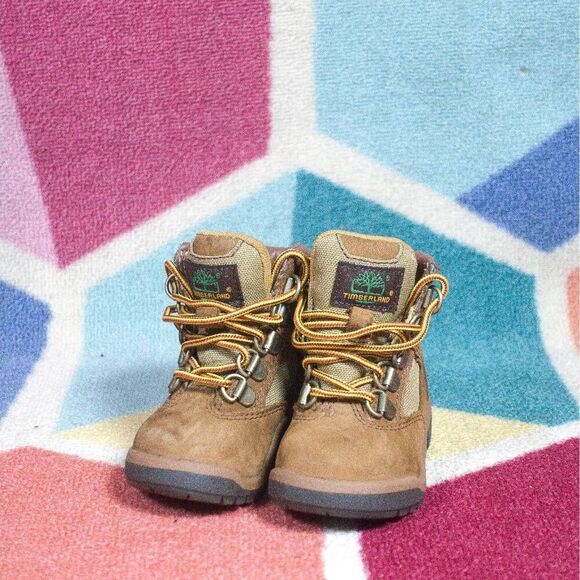 Timberland Brown and Beige Kids Boots - Picture 2 of 5